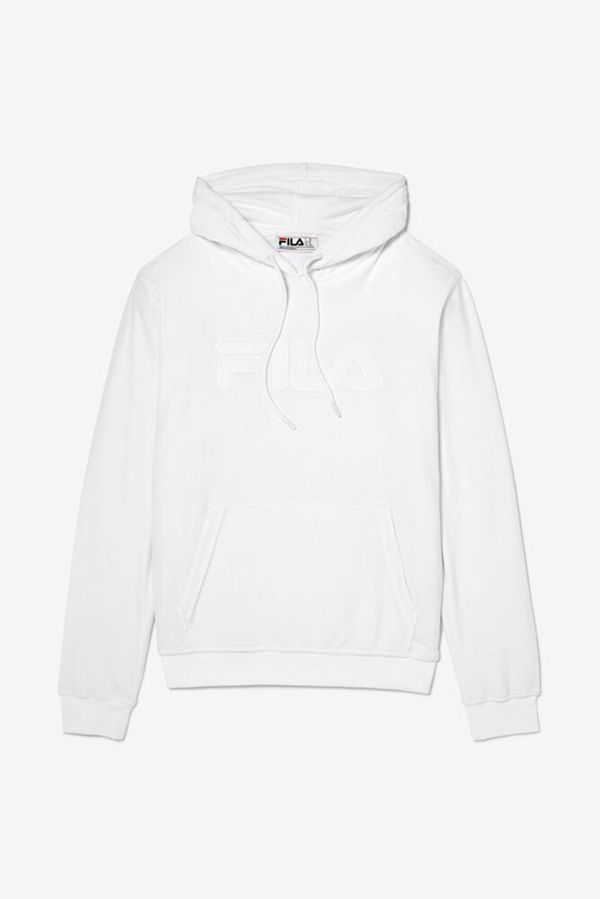 Fila Asher Velour Men's Hoodies - White,NZ 217-46928